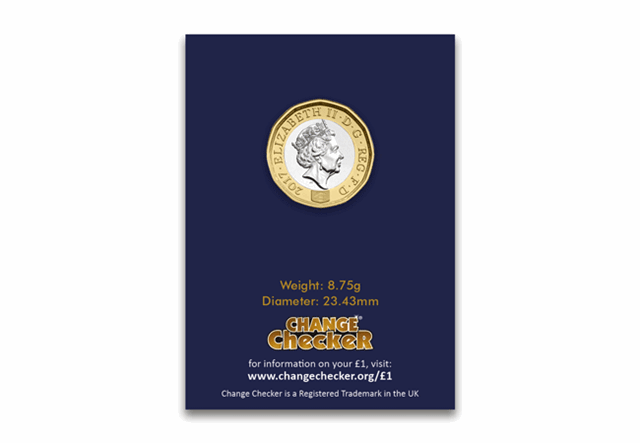 2017 One Pound obverse in pack