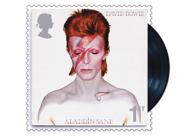 Alladin Sane Framed Vinyl Stamps Stamp