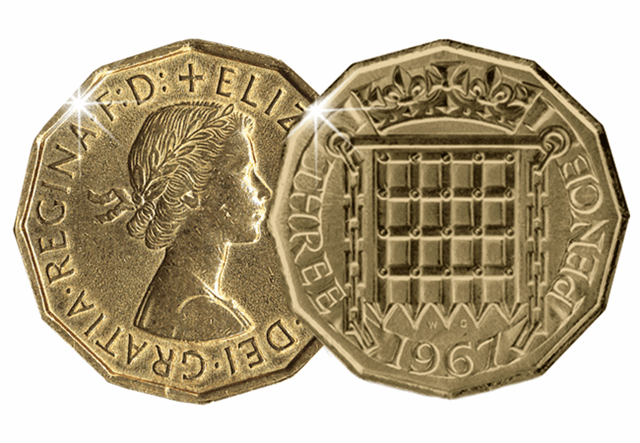 1967-Threepence