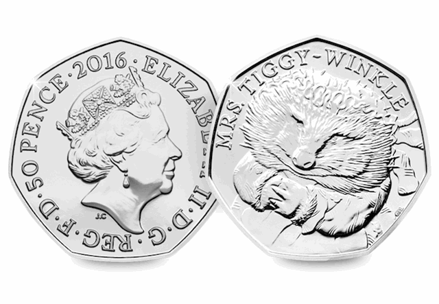 2016 UK Mrs Twiggy Winkle Certified BU 50p (No Logo)