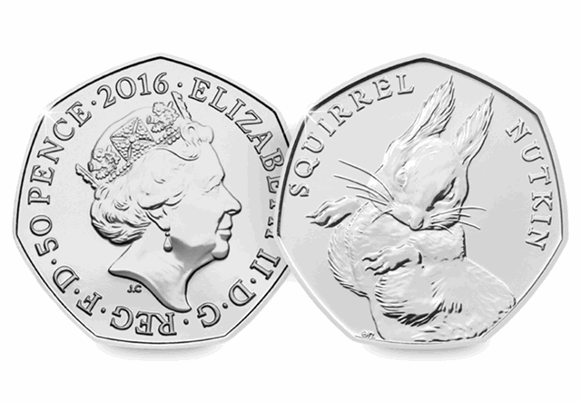 UK 2016 Squirrel Nutkins 50p