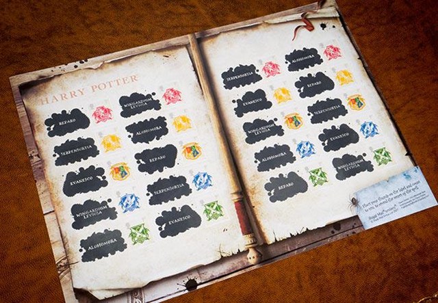 Harry Potter Heat Sensitive Stamps On Desk