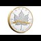 Canada 2018 Maple Leaf 30th Gold Plated 2oz Silver Coin Reverse