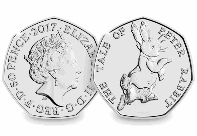Beatrix Potter 2017 50p coin set Peter