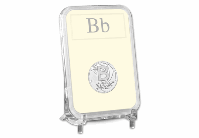 UK 'B' Uncirculated 10p in Encapsulated Slab on Stand