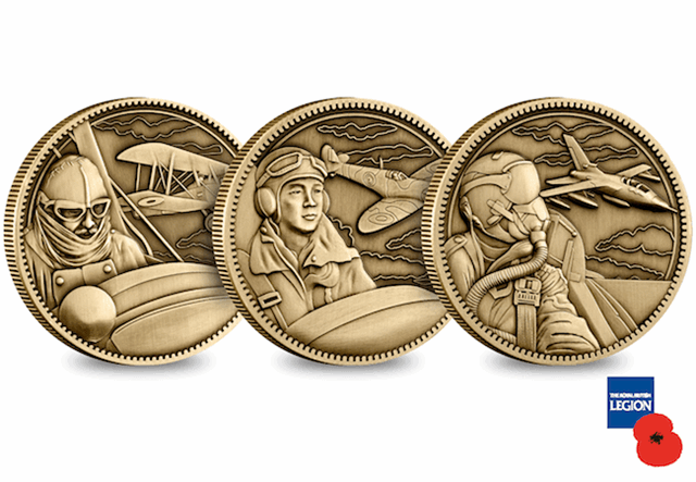 2018 Live On Commemorative Medals Raf Set Of 3