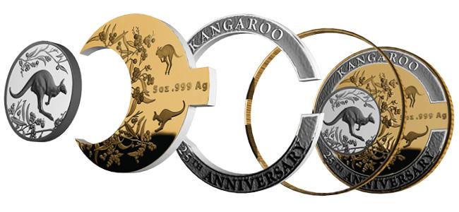 Dn Australia 2018 Kangaroo 25Th Anniversary 5Oz Silver Proof Coin Email Elements Dn Australia 2018 Kangaroo 25Th Anniversary 5Oz Silver Proof Coin Email Elements