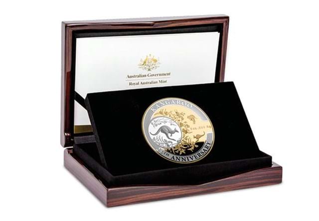 Dn Australia 2018 Kangaroo 25Th Anniversary 5Oz Silver Proof Coin Product Images5