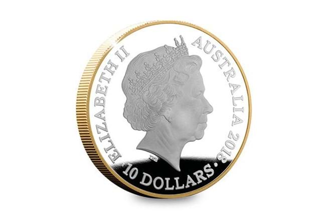 Dn Australia 2018 Kangaroo 25Th Anniversary 5Oz Silver Proof Coin Product Obv