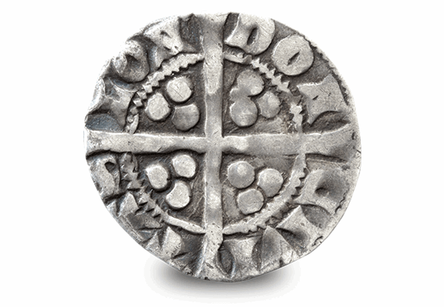 Edward I Silver Penny reverse with white background
