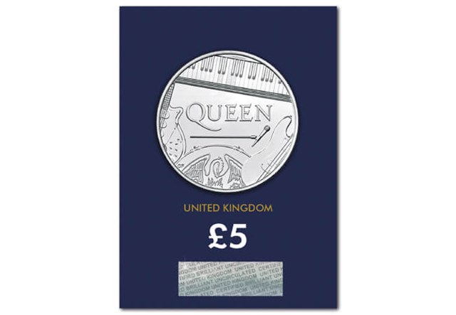 Queen £5 Coin BU Reverse in Change Checker packaging