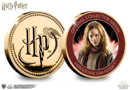 This official Harry Potter medal features on the reverse a full colour image of Hermione Granger. The obverse features the Harry Potter logo.