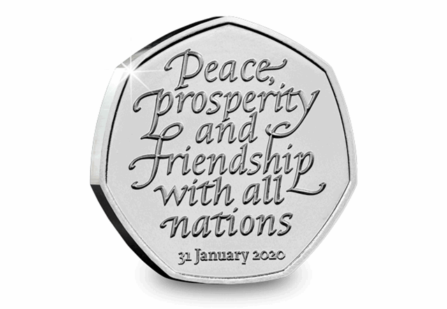 UK 2020 Withdrawal from the EU 50p BU Pack reverse