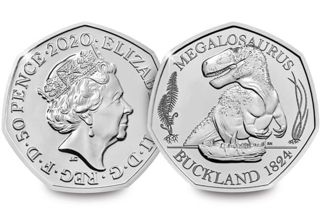 Megalosaurus 50p both sides
