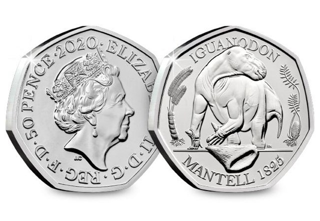Change Checker 2020 Iguanodon BU 50p Obverse and Reverse