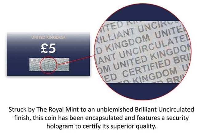 Tower of London The White Tower BU 5 pound hologram pack fade