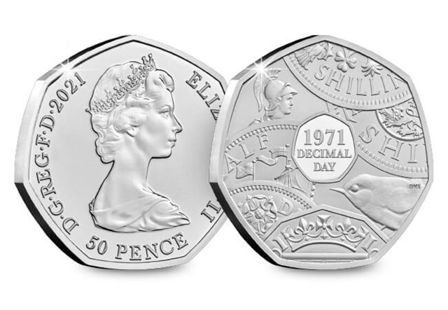 UK 2021 Annual Coin Set BU Pack Decimal Day both sides