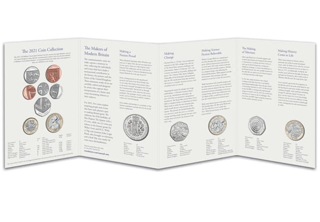 UK 2021 Annual Coin Set BU Pack open