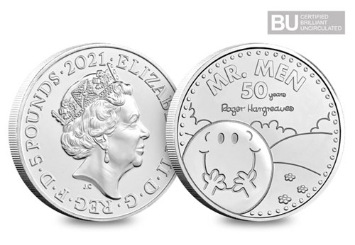 2021 UK Mr. Happy CERTIFIED BU £5 with BU logo