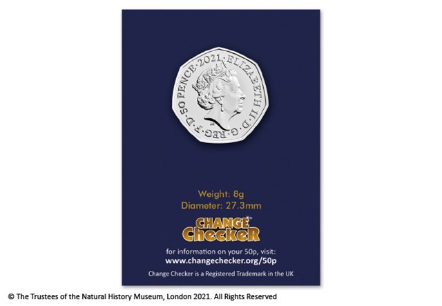 2021 Dimorphodon BU 50p Obverse in Change Checker Pack