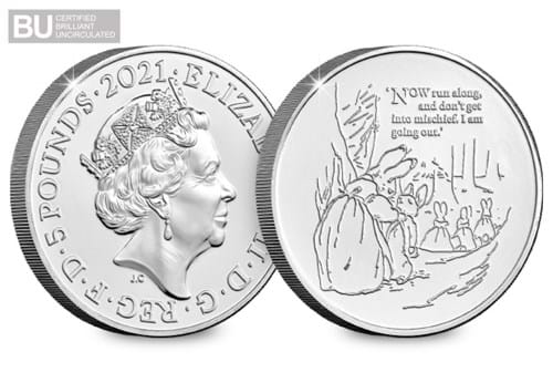 2021 UK Tales of Peter Rabbit CERTIFIED BU £5 both sides with BU logo