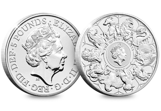 2021 UK Queen's Beasts CERTIFIED BU £5 both sides