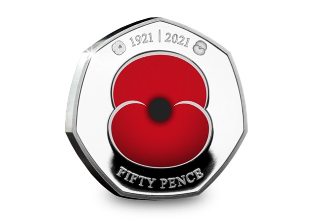 2021 RBL Centenary Silver 50p reverse