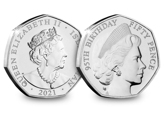 QEII 95th Birthday BU 50p Set 1960 Obverse and Reverse