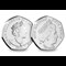 QEII 95th Birthday BU 50p Set 1990 Obverse and Reverse