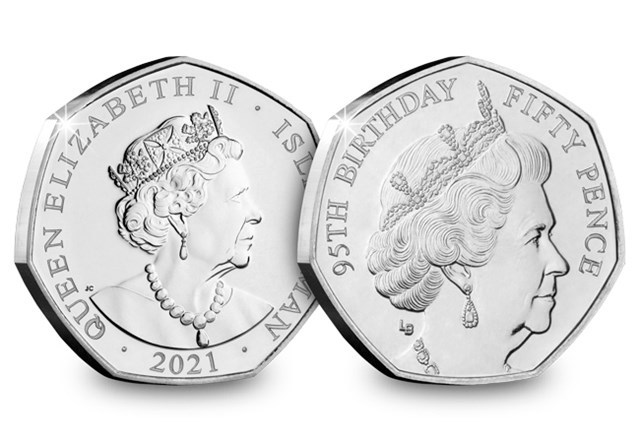 QEII 95th Birthday BU 50p Set 2000 Obverse and Reverse