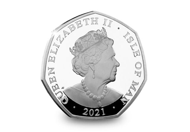 QEII 95th Birthday Double Diameter 1oz 50p Obverse