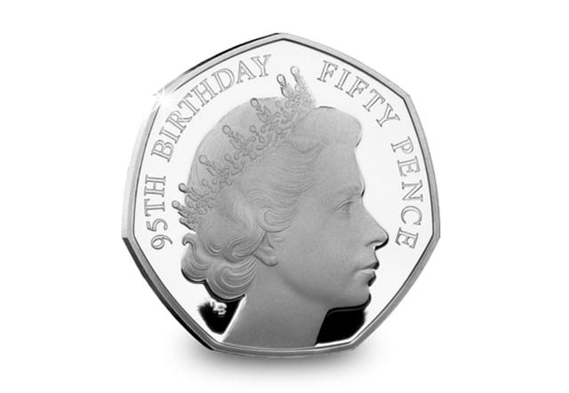 QEII 95th Birthday Double Diameter 1oz 50p Reverse