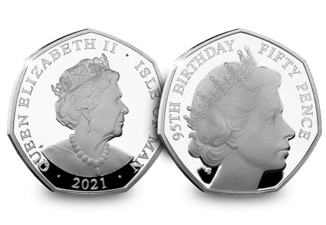 QEII 95th Birthday Double Diameter 1oz 50p Obverse and Reverse