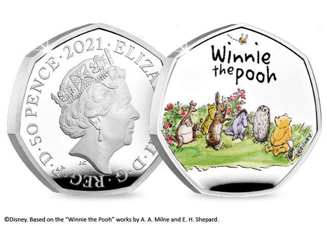 Winnie the Pooh and Friends Silver 50p obverse reverse