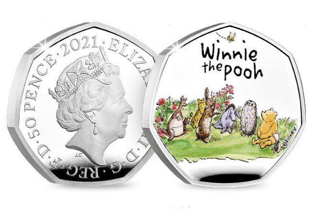 Winnie the Pooh and Friends Silver 50p obverse and reverse