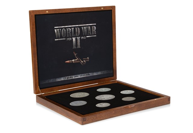 WWII Silver Collection in display box