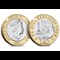 National War Memorial 2021 Isle of Man Poppy BU £2 Coin Obverse and Reverse