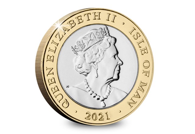 2021 Isle of Man Poppy BU £2 Pair Obverse