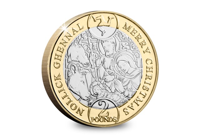 2021 Isle of Man Christmas Nativity £2 Reverse