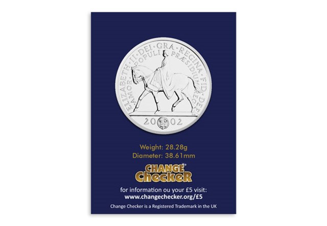 2002 Golden Jubilee £5 Obverse in Change Checker Pack