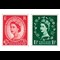 Close-up of Wilding Definitive stamps issued in 1952