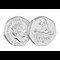 2022 UK Eeyore CERTIFIED BU 50p Obverse and Reverse