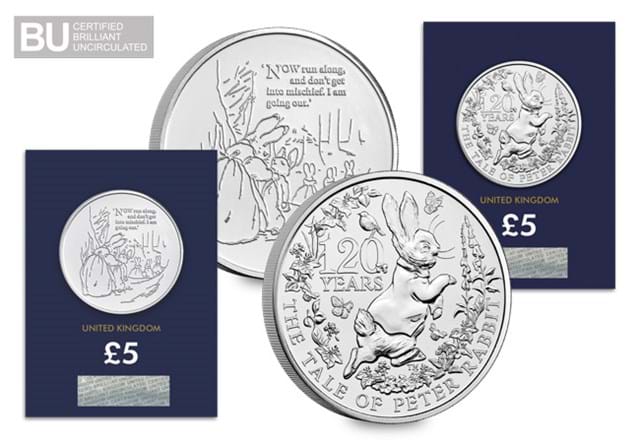 2021 & 2022 Peter Rabbit BU £5 Pair with BU logo