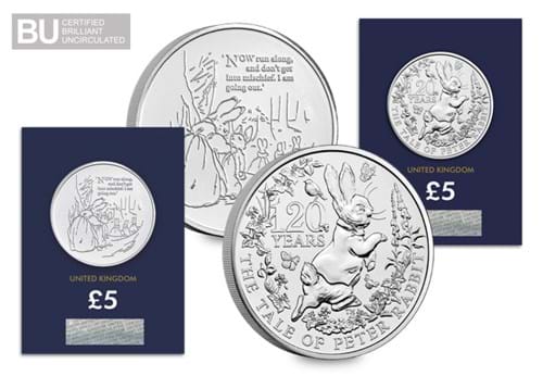 2021 & 2022 Peter Rabbit BU £5 Pair with BU logo