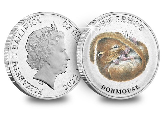 JG 2022 Guernsey Mammals P.2 BU COLOUR 10P Dormouse OBV REV