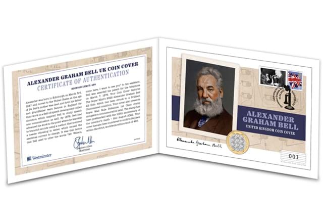 UK 2022 Alexander Graham Bell BU £2 Cover In Folder