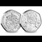Dracula BU Non Colour 50P Set Bat Obverse Reverse