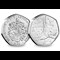 Dracula BU Non Colour 50P Set Castle Obverse Reverse