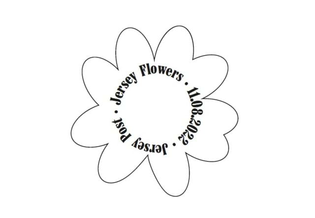 Jersey Flowers 10P Coin Cover Postmark
