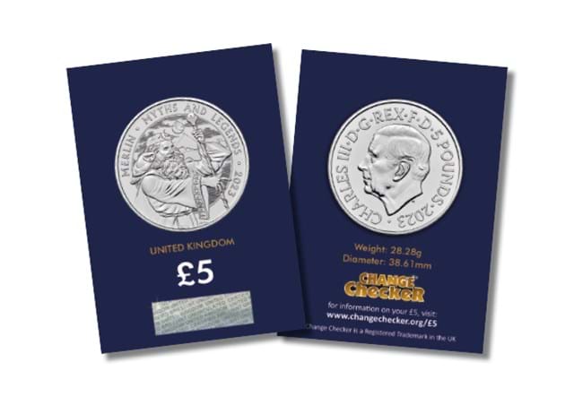 Merlin BU £5 Obverse Reverse in Change Checker Packaging